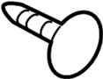 Clip. Panel. Molding. (Rear, Upper). A securing fastener.