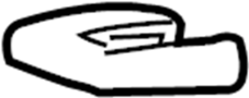 MN151555HA Garnish - Seat Back KN. Lock cover. (Rear)