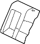 6902A451YA Seat Back Cushion Cover (Left, Rear)