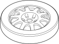 Image of Spare. Wheel. A Wheel / rim of a. image for your 2009 Porsche 911 3.6L 6 cylinder M/T AWD Carrera 4 Coupe 