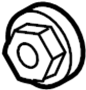 Image of Door Glass Nut. HexAGON Nut. Window Regulator Nut. Door Glass Nut. Window. image for your 2024 Porsche 718 Spyder   