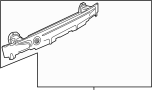 Image of Bumper Impact Bar (Rear) image for your Porsche