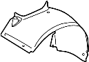 Image of Fender Splash Shield (Rear) image for your 2007 Porsche 911 3.8L 6 cylinder A/T RWD Carrera S Coupe 