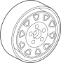 View Spare. Wheel. Tire. FOLD. 5. 5. Rim.  Full-Sized Product Image
