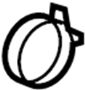 View Clamp. Hose. (Front, Rear, Upper) Full-Sized Product Image