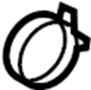 View Clamp. Hose. (Front, Rear, Upper) Full-Sized Product Image