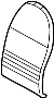 Image of Seat Back Cushion Cover image for your 1999 Porsche