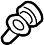 View Grommet. Clip. Interior. Inside. Handle.  Full-Sized Product Image