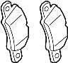 View 1 set of brake pads. (Front) Full-Sized Product Image 1 of 3