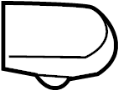 View Back Glass Wiper Arm Cap Full-Sized Product Image