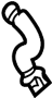 View Engine Coolant Overflow Hose. Outlet Hose. Water Hose.  Full-Sized Product Image