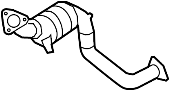 Image of Catalytic Converter. Exhaust Pipe with ca.  Includes Front Pipe. image for your Porsche