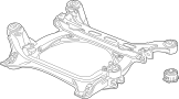 Image of Suspension Subframe Crossmember image for your 2012 Porsche Cayenne   