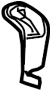 Folding Seat Latch Release Handle Bezel