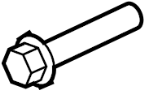 View Headlight Mounting Bolt Full-Sized Product Image
