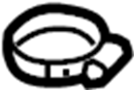 View Intercooler Pipe Clamp (Upper, Lower) Full-Sized Product Image