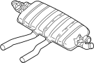 Image of Exhaust Muffler (Rear) image for your 2015 Porsche Cayenne   