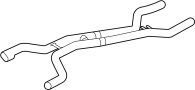 Image of Pipe. Exhaust. Muffler. Crossover. (Front). Exhaust Crossover Pipe. image for your 2015 Porsche Cayenne  Turbo Sport Utility 