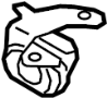 Image of Bracket. Muffler. Pipe. (Front, Rear). Exhaust Muffler Bracket. image for your 2016 Porsche Cayenne   