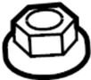 View Suspension Shock Absorber Nut Full-Sized Product Image