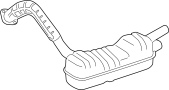 Image of Exhaust Muffler (Rear) image for your 2008 Porsche Boxster   