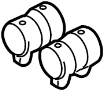 View Clamp. Exhaust. Muffler. Pipe. (Front) Full-Sized Product Image