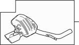 Image of Exhaust Muffler (Rear) image for your 2016 Porsche Panamera  S Hatchback 
