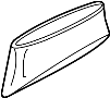 View Door Mirror Trim Ring (Front, Lower) Full-Sized Product Image