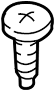 View Cowl Grille Panel Screw. Cowl top Panel retainer Screw. Locking Bolt.  Full-Sized Product Image