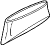 View Door Mirror Trim Ring (Front, Lower) Full-Sized Product Image