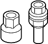 Image of Wheel Lock Set image for your Porsche Taycan