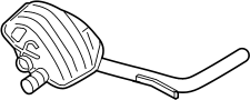 Image of Exhaust Muffler (Rear) image for your 2014 Porsche Panamera  Turbo S Executive Hatchback 