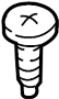 View Cowl Grille Panel Screw. Cowl top Panel retainer Screw. Locking Bolt.  Full-Sized Product Image 1 of 3