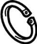 Image of RING. A &quot;C&quot; shaped clip which. image for your 2022 Porsche 718 Boxster   