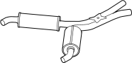 Image of Exhaust Muffler (Front) image for your 2019 Land Rover Range Rover Sport   