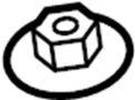 Image of Nut. Strut. Suspension. Shock. Mounting nut for. image for your 2020 Land Rover Range Rover 2.0L Ingenium PLUG-IN HYBRID EV-GAS (PHEV) A/T AWD HSE Sport Utility 