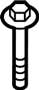 Image of Bolt. Differential. Mount. (Rear). A threaded rod with a. image for your 2018 Land Rover Range Rover   