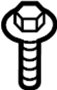 View Screw. Panel. Door. Trim. (Rear, Upper) Full-Sized Product Image