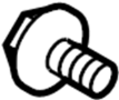View Bolt. Hinge. Screw. (Rear, Upper, Lower) Full-Sized Product Image