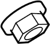Image of Nut. (Front). A solid metal or plastic. image for your 2014 Land Rover LR2   