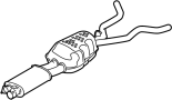 Image of Exhaust Muffler (Front) image for your Land Rover