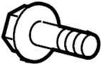 View Bolt. Hinge. Screw. (Rear, Upper, Lower) Full-Sized Product Image
