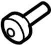 View Screw. Horn. Bolt. Mount. Bracket.  Full-Sized Product Image