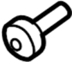 View Screw. Horn. Bolt. Mount. Bracket.  Full-Sized Product Image