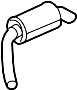 Image of Exhaust Muffler (Rear) image for your 2022 Land Rover Range Rover Sport  SVR Carbon Edition Sport Utility 