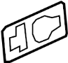 View Exterior Door Handle Gasket (Front, Rear) Full-Sized Product Image