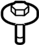 View Screw. Bolt. Shield. Bumper. Cover. (Front, Rear, Upper, Lower) Full-Sized Product Image