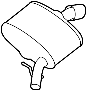 Image of Muffler. Muffler w/tpipe. (Rear) image for your Land Rover