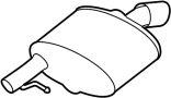 Image of Muffler. Muffler w/tpipe. (Rear) image for your Land Rover
