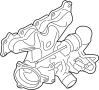 View Exhaust Manifold. TURBOCHARGER.  Full-Sized Product Image 1 of 2